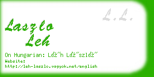 laszlo leh business card